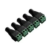 Adaptadores De Plugue De Energia 12V, 5 Pares De Conectores Fêmea E Macho 5.5x2.1mm Para Luzes De