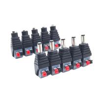Adaptadores De Plugue De Energia Macho E Fêmea 12V Para Fita LED E Câmera CCTV Conectores 2.1*5.5mm Adaptadores De Plugue De Energia Macho E Fêmea 12V Para Fita LED E Câmera CCTV Conectores 2.1*5.5mm