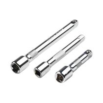 Adaptadores De Soquete De Aço Cromado De 1/4 De Polegada Com Barras De Extensão De 50, 75 E 100MM