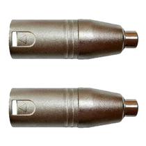 Adaptadores Rca Fêmea P/xlr 3p Macho Niq. Wc 245 Ad 02 Unidades Wireconex - Pç / 2