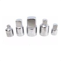 Adaptadores Soquetes Cromo Vanadium 5 Peças 1/4 3/8 1/2 3/4