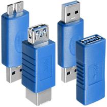 Adaptadores USB 3.0 AFUNTA 4 tipos tipo A fêmea para mulher/macho