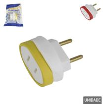 Adaptor Para Tomada Pino Chato 1 Saída 2 Polos - Tudo em Caixa