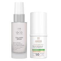 Adcos Dermocosméticos Kit - Sérum Facial + Protetor Solar Antioleosidade com Cor Beige Adcos Dermocosméticos Kit - Sérum Facial + Protetor Solar Antioleosidade com Cor Beige