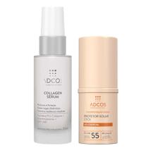 Adcos Dermocosméticos Kit - Sérum Facial + Protetor Solar Stick com Cor Peach Adcos Dermocosméticos Kit - Sérum Facial + Protetor Solar Stick com Cor Peach