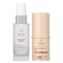 Adcos Dermocosméticos Kit - Sérum Facial + Protetor Solar Stick Com Cor Peach Adcos Dermocosméticos Kit - Sérum Facial + Protetor Solar Stick Com Cor Peach