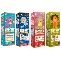 ADE-Trix + Ferrix + B-Trix + Zintrix - Flora Nativa Sabor:Morango