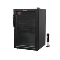 Adega 24 Garrafas Climatizada 82L NGV 100 220V Venax com Abridor Elétrico Preto