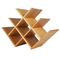 Adega 8 Garrafas Bebidas Rack Vinhos Bamboo Organiza Mor