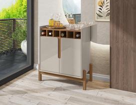 Adega Bar Lizz 2 Portas Off White/Cedro Adega Bar Lizz 2 Portas Off White/Cedro