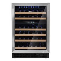 Adega Climatizada de Embutir 51 Garrafas EOS Premium Dual Zone com Compressor e Porta Vidro e Inox ECE155A 220V