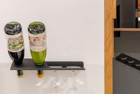 Adega de Parede c/ Suporte de Taças e Garrafas