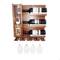 Adega De Vinho De Madeira com Alumínio Suporte De Taça Adega De Vinho De Madeira com Alumínio Suporte De Taça