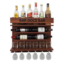 Adega De Vinho De Parede Com Barzinho Bar Doce Bar Imbuia