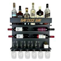 Adega de Vinho de Parede com Barzinho Sala - Bar Doce Bar PR Adega de Vinho de Parede com Barzinho Sala - Bar Doce Bar PR