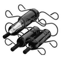 Adega De Vinho Suporte Organizador Para 6 Garrafas Decoração Adega Cozinha Bancada Em Aço Carbono