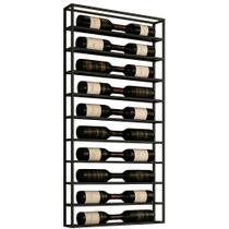 Adega de Vinhos 22 Garrafas Industrial Suspensa Metalon Preta