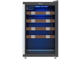 Adega De Vinhos Climatizada Piubella 82l 24 Garrafas Preto Fosco Cave 100 - Venax 127v 127v