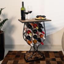 Adega decorativa, suporte de garrafas de vinho com mesa, porta-rolas em formato de taça Adega decorativa, suporte de garrafas de vinho com mesa, porta-rolas em formato de taça