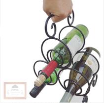adega design ferro artesanal 3 garrafas de mão para mesa suporte para garrafas de vinhos bar