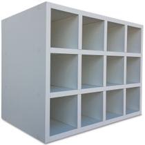 Adega MDF Suporte Nicho De 12 Garrafas Vinho De Parede