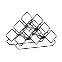 Adega Metálica Triangular De Bancada Para 6 Garrafas Preta - Metaltru