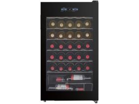 Adega Midea 34 Garrafas Preto com LED MDRW150FGGGL3 Adega Midea 34 Garrafas Preto com LED MDRW150FGGGL3