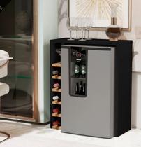 Adega para Bebidas Planejada Cristal 4008 cor Preto / nature - Comprar moveis em casa
