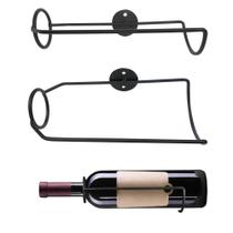 Adega Parede p Garrafa Vinho em Aço Preto Estilo Industrial