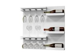 Adega Paris barzinho parede suspenso porta taça vinhos whiskies garrafas MDF 67,5x60