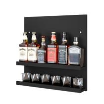 Adega Pequim Barzinho parede suspenso sala churrasco porta copo whiskies garrafas MDF 67,5x60 - LAGA DECOR