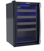 Adega Piubella 100 para 24 Garrafas Porta Invertida Preto 127v - Venax