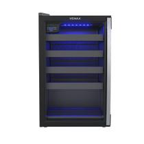 adega Piubella Cave 100 para 24 Garrafas Preto Fosco Porta Invertida