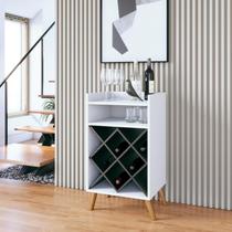 Adega Retrô Bar 12 Garrafas Lisboa Branco/Preto Adega Retrô Bar 12 Garrafas Lisboa Branco/Preto