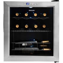 Adega Suggar Lyon 13 Garrafas Preta Inox 110V AD1511IX Adega Suggar Lyon 13 Garrafas Preta Inox 110V AD1511IX