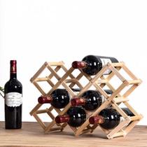 Adega Suporte Para Vinho Retrátil 8 Divisórias De Madeira