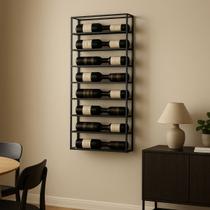 Adega Suspensa Suporte para Vinhos Estilo Industrial 150cmx75cm Adega Suspensa Suporte para Vinhos Estilo Industrial 150cmx75cm