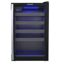 Adega Venax Piubella 24 Garrafas 100L Abertura Para Direita Preta 110V 7831