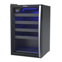 Adega Venax Piubella 24 Garrafas Preto Porta Invertida 110 V