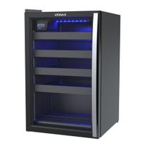 Adega Venax Piubella 24 Garrafas Preto Porta Invertida 220 V