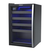 Adega Venax Piubella 24 Garrafas Preto Porta Invertida 220 V