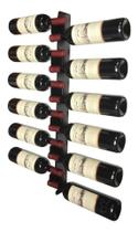 Adega Vertical Suporte Vinho Parede 12 Garrafas - Preto