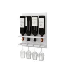 Adega Viena Barzinho parede suspenso porta taça vinho garrafas MDF 36x38,5 - LAGA DECOR