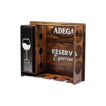 Adega Vinho De Parede Rustico Decoração em MDF Cantinho Do Churrasco