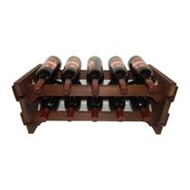 Adega Vinho Madeira 10 Garrafas Cor Imbuia C05 Cevey Adegas e Artesanatos Adega Vinho Madeira 10 Garrafas Cor Imbuia C05 Cevey Adegas e Artesanatos