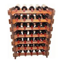 Adega Vinho Madeira 35 Garrafas Cor Imbuia C05 Cevey Adegas e Artesanatos