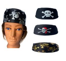 Adereço Fantasia Chapéu Bandana de Pirata Infantil- kit 2un