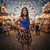 Adereço Fantasia Saia De Palhaça Feminina Adulta 40 Cm Circo Festas Adereço Fantasia Saia De Palhaça Feminina Adulta 40 Cm Circo Festas