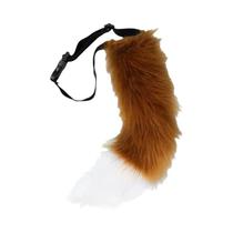 Adereços de Cosplay de Cauda de Raposa, Gato e Lobo - Pelúcia para Halloween e Anime