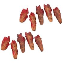 Adereços de Halloween falsos Bloody Fingers, 10 peças NUOBESTY, vermelho escuro Adereços de Halloween falsos Bloody Fingers, 10 peças NUOBESTY, vermelho escuro